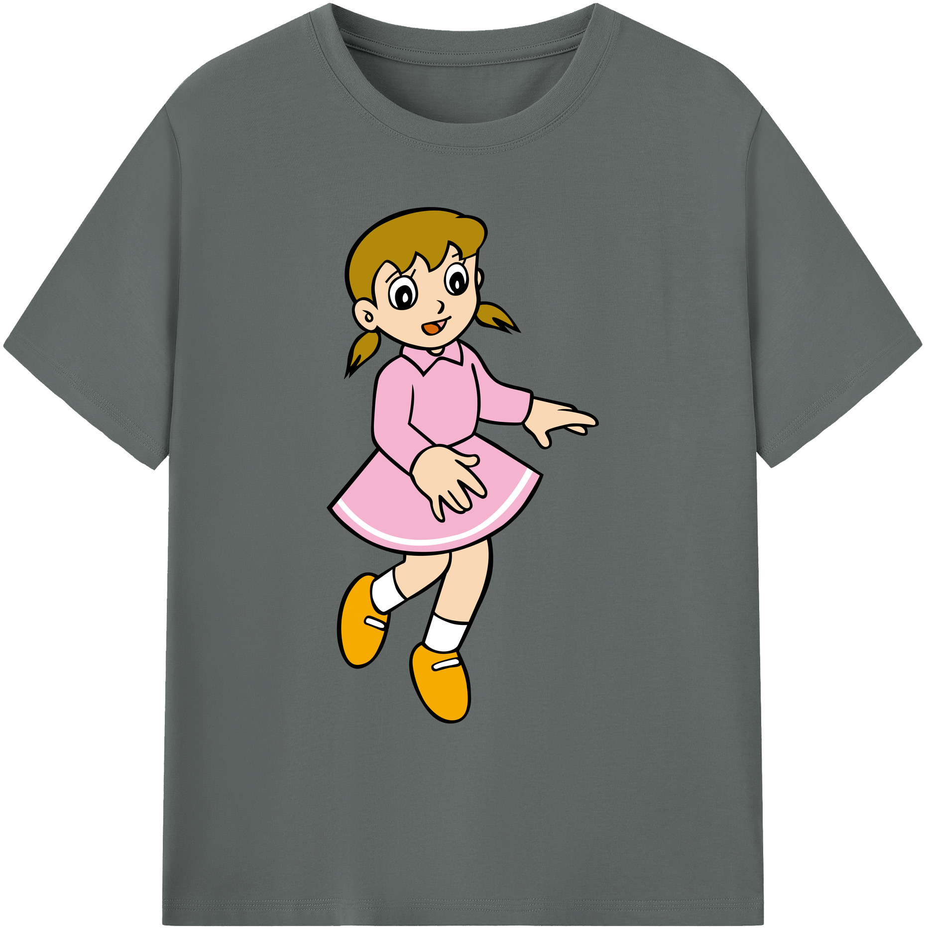（画像用） ドラえもん みなもと しずか Doraemon Shizuka Minamoto 綿100％ メンズ半袖Tシャツ｜肌触りやわらか＆通気性